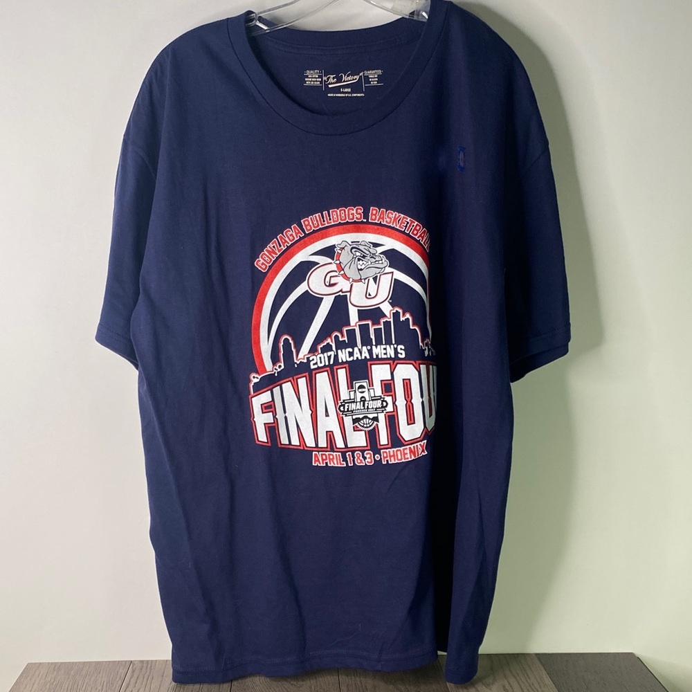 Gonzaga Bulldogs Navy Blue Men's Size XL 2017 Final Four T-Shirt - 1225